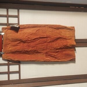 Vintage Global Identity Leather G-III Midi Suede / Leather Skirt Sz 9/10 NWT